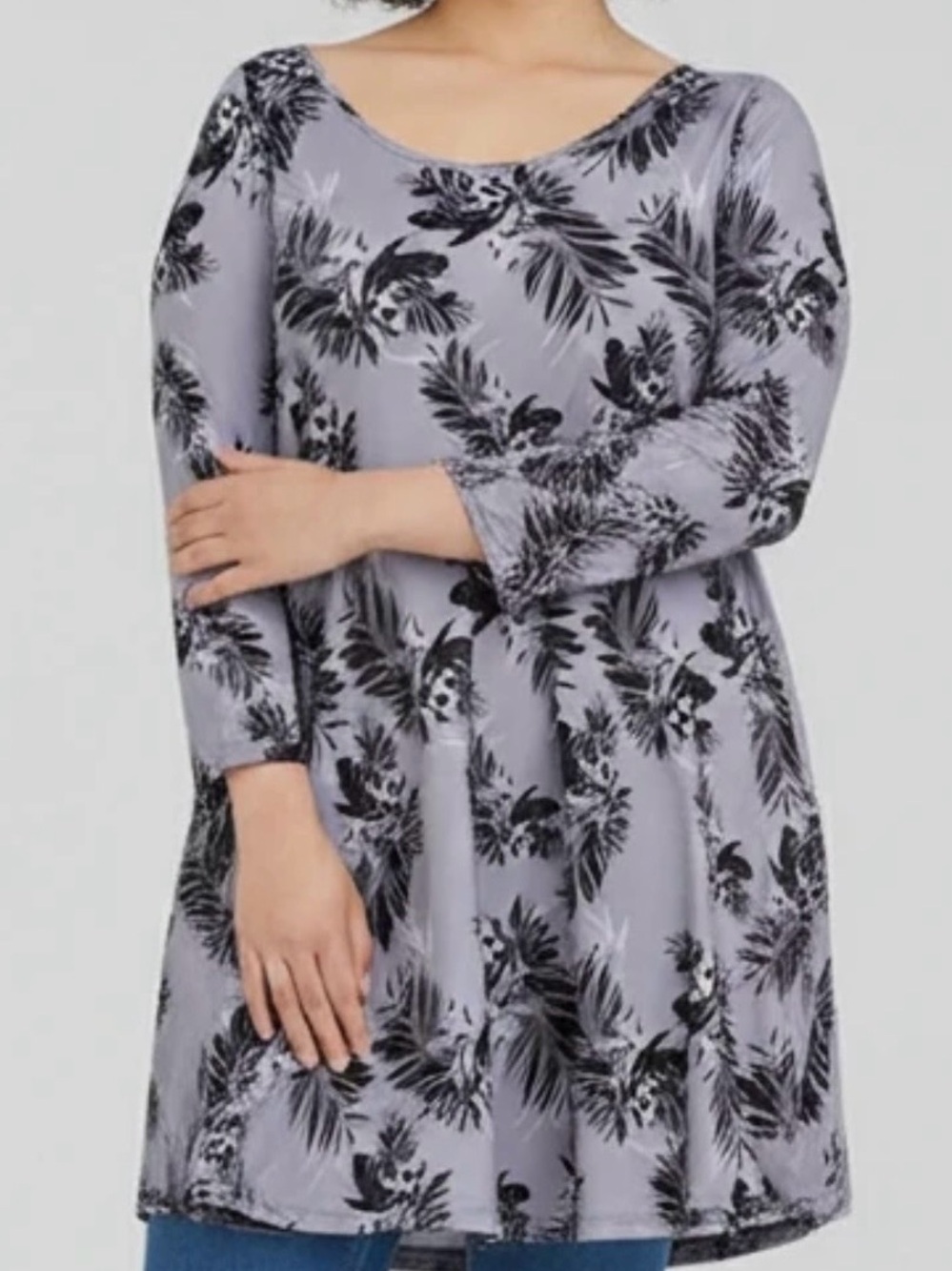 Tuni top with 3/4 sleeves-XL